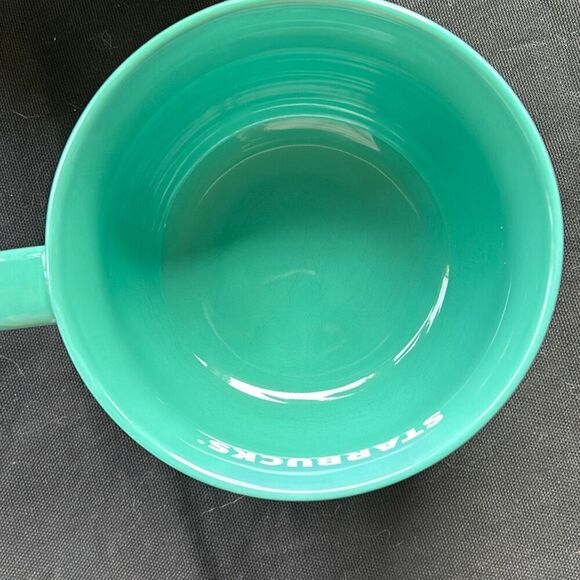Starbucks 2022 Coffee Mug Green Floral Holiday Pattern 16 oz - Picture 4 of 5
